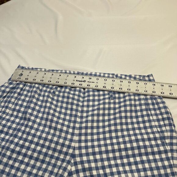 J. Jill Linen Stretch Blue White Capri Crop Linen Pants Size XL - Picture 5 of 10